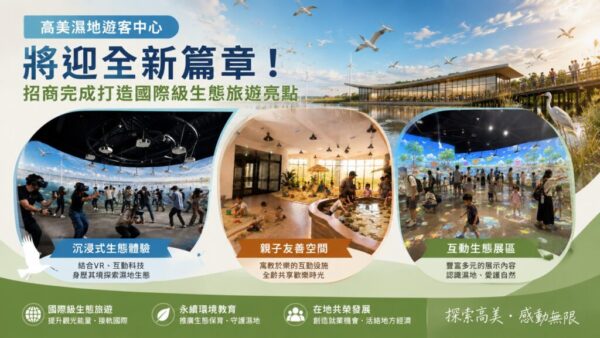 高美濕地遊客中心將迎全新篇章！ 招商完成打造國際級生態旅遊亮點