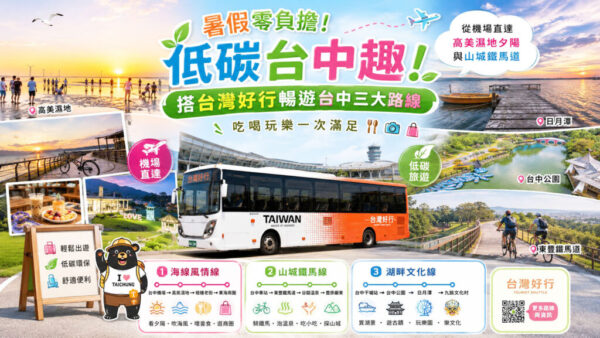暑假網羅台中超夯景點與商圈 搭乘「台灣好行」暢遊大台中