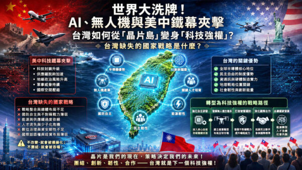 當AI、無人機、美中競爭與兩岸變局同時到來，台灣真正需要的到底是什麼？