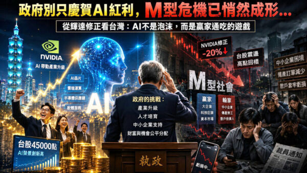 AI榮景凸顯台灣M型危機?  政府不能只看到股市新高